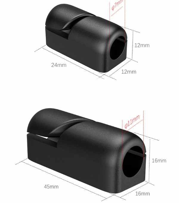 4-pack - Kaapelipidikkeen liima - Yksi kaapeli Vit