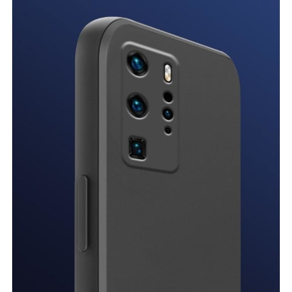 Huawei P40 Pro Case - Microfibre Silicone Mörkblå