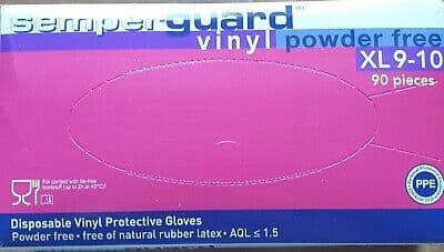 Semperguard Vinylhandskar puderfria 90st - XL