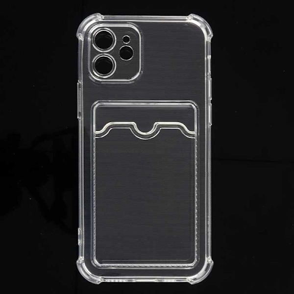 iPhone 12 Shell - läpinäkyvä korttikotelo