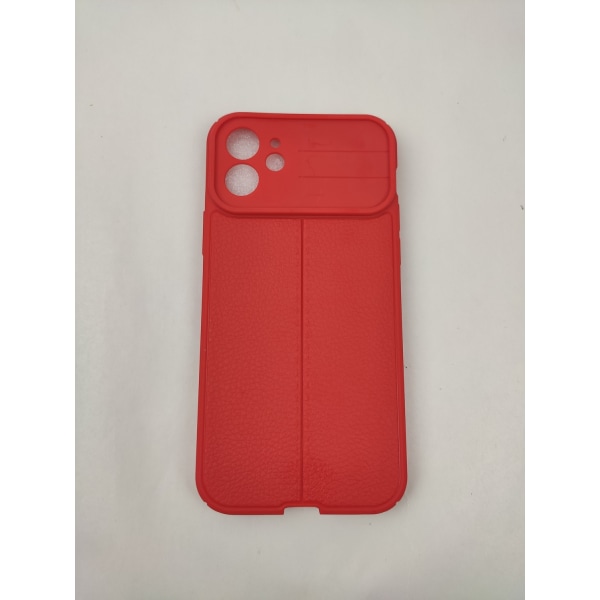 iPhone 12 Skal - Mikrofiber Silikon Röd