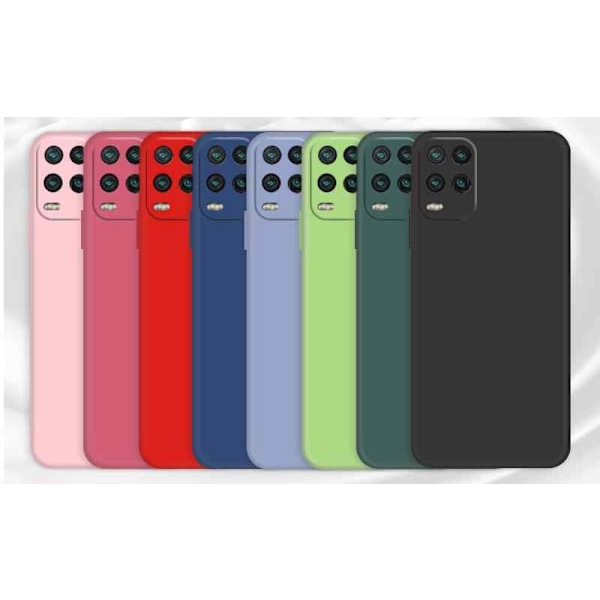 Xiaomi 10 Lite silicone microfiber case Mörkgrön
