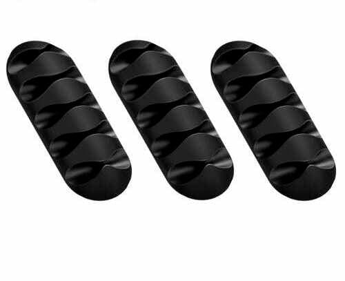 2-pack - Itseliimautuva kaapelipidike - Viisi kaapelia Grå