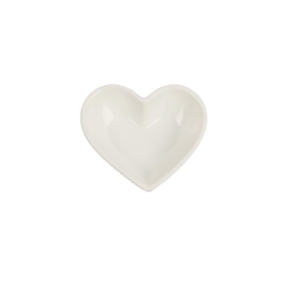 Porcelænsskål - hjerteformet 12-pack Vit