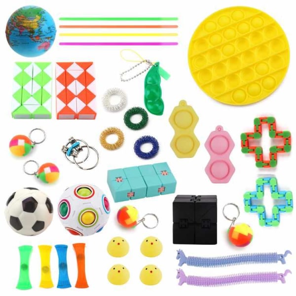 Fidget Toys - Legetøjspakke til voksne og børn - 36 stykker gul Grön