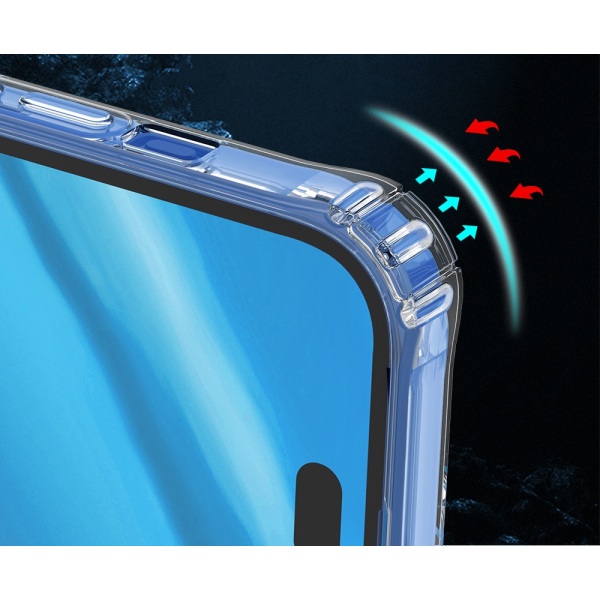 iPhone XR läpinäkyvä kotelo, jossa on sivukorttipidike - Kestävä