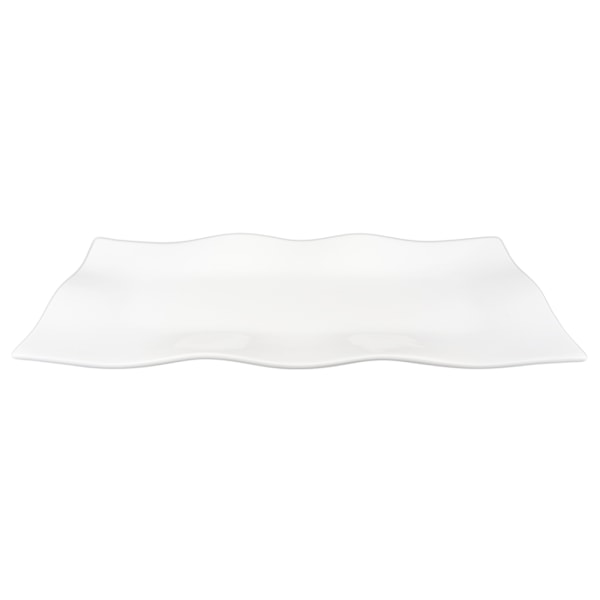 Rektangulær porcelænstallerken - bølger 4-pak