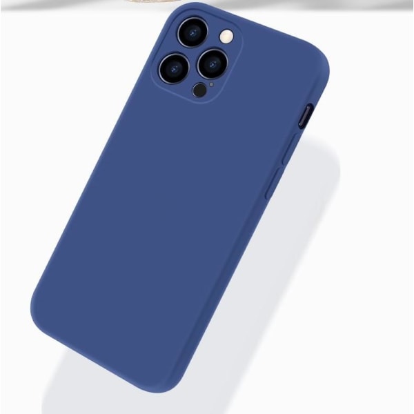 iPhone 12 Pro Max-skal - mikrofiber-silikone Mörkblå