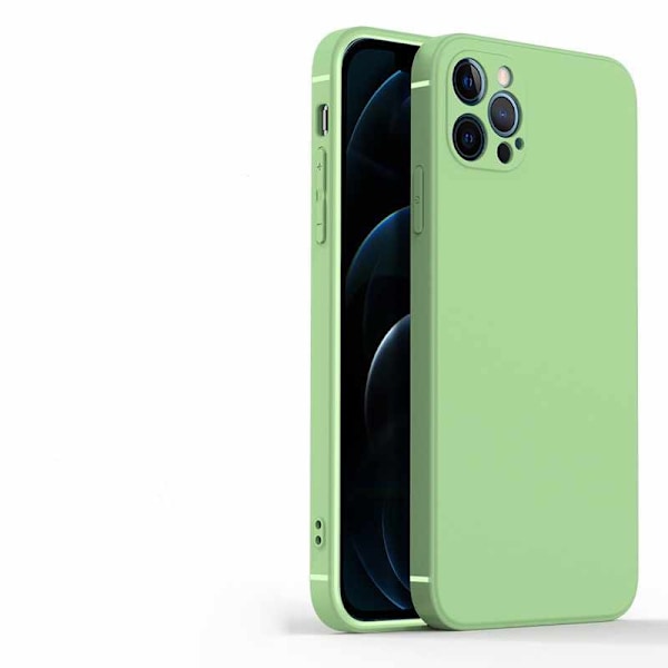 iPhone 14 Pro Max Case - Microfiber Silicone Ljusgrön