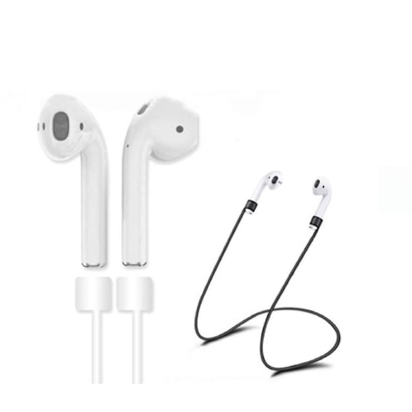 Hörlurar/BlueTooth Headsetfodral + Silikonsnöre Vit
