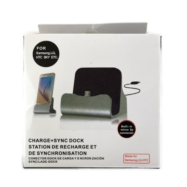 Mobildocka - Micro USB Laddning Svart