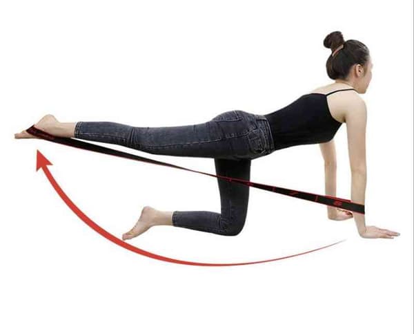 Yoga Pull Loop Strap - Stretchning / Träning Ben röd