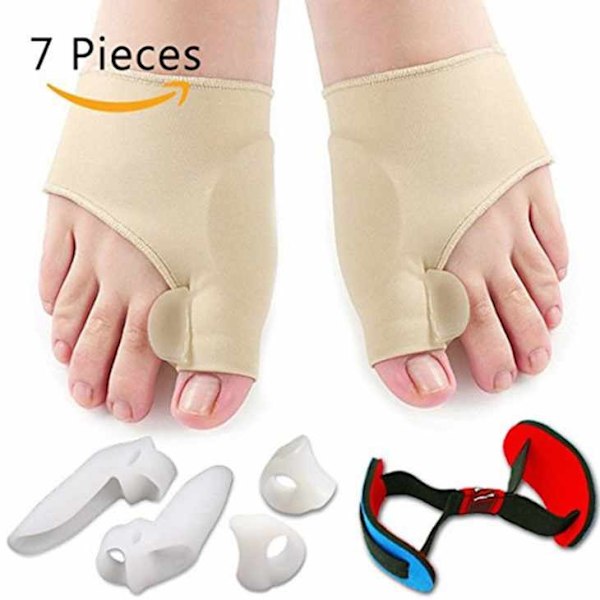 Hallux Valgus - Korjaussarja varpaille 7 kappaletta White