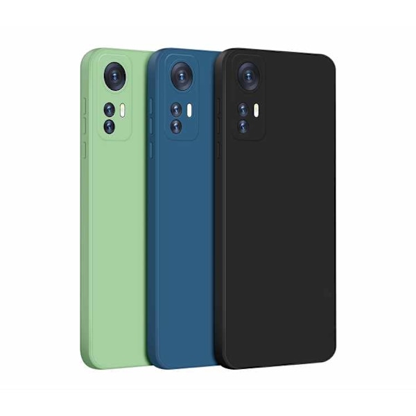 Xiaomi Mi 12 Pro/12S Pro - Silicone Shell Microfiber Mörkgrön