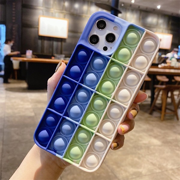 iPhone 12 / iPhone 12 Pro-skal - Pop it Fidget Multicolor mörkblå