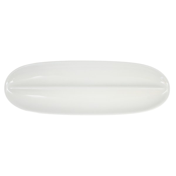 Porcelænstønde oval - todelt - 6-pakning Vit