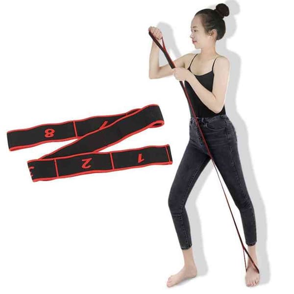 Yoga Pull Loop Strap - Stretchning / Träning Ben röd