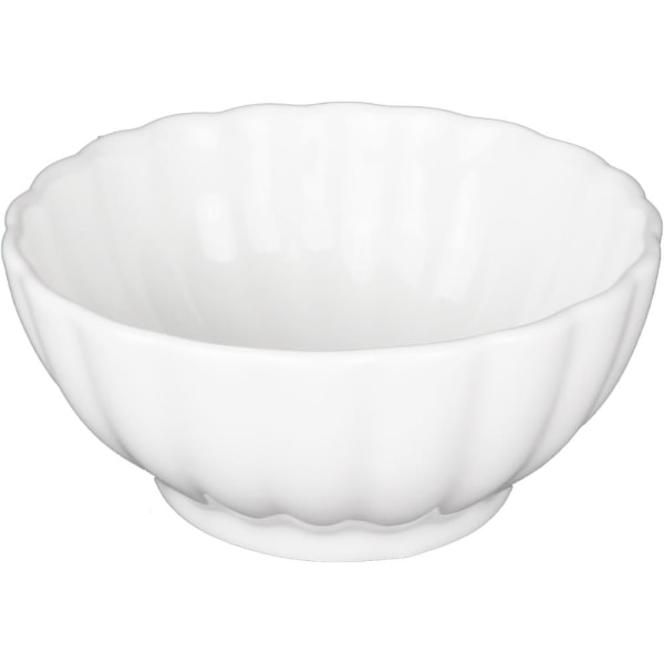 Spisestel i porcelæn - Dyb tallerken med skål og kurv - VM07 - 1 Vit