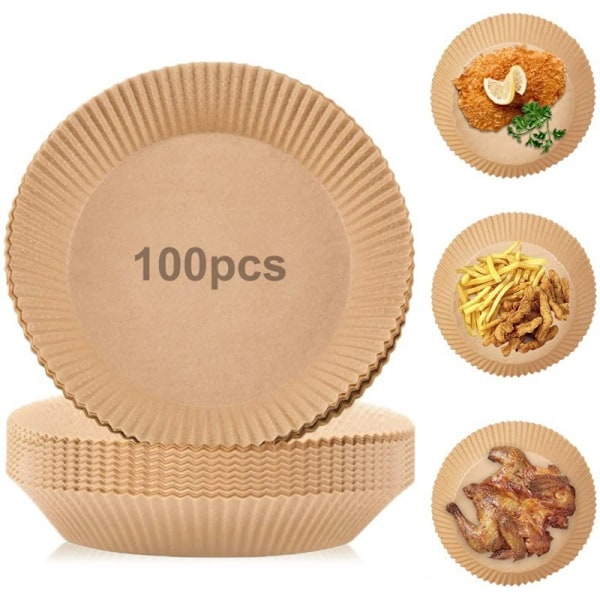 Air Fryer Paper - Brun 100-pak 20 cm 20 cm
