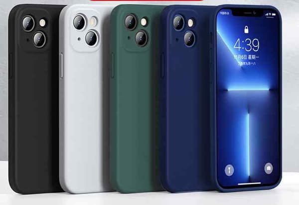 iPhone 13 Mini -kuori - mikrokuituinen silikoni Svart