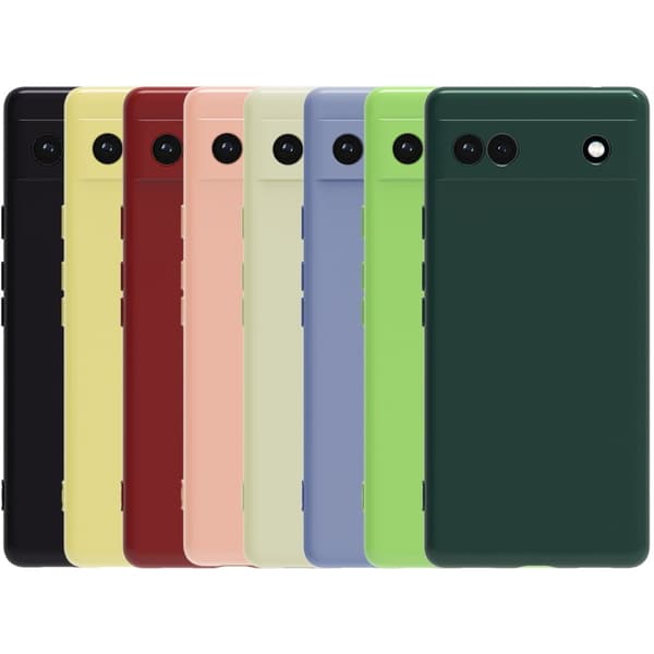 Google Pixel 6A - Silikonikuori Mikrokuitu Ljusgrön