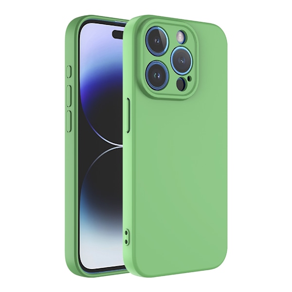 iPhone 15 Pro-skal - mikrofiber-silikone Green