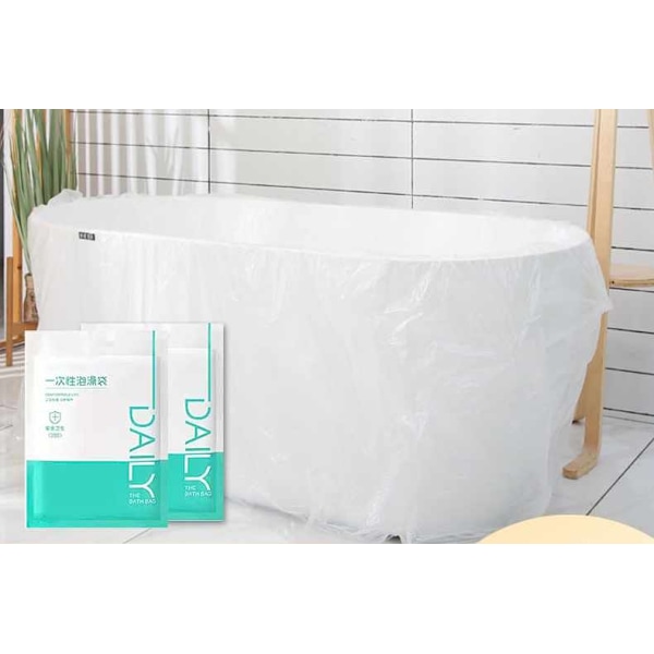 Badrum Hygien Paket - Badkarsskydd 2 st + Toalettsitsskydd Vit 10 pack