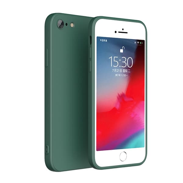 iPhone 7 / 8 / SE Mikrofiber silikonskal Blå
