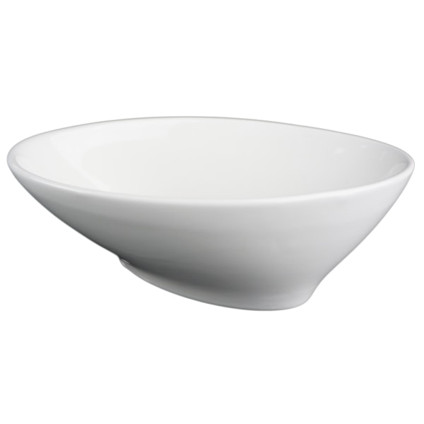 Porslins Skål Oval Ovanlig Form - 6 pack Vit
