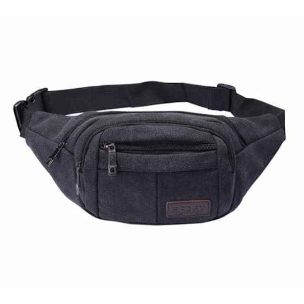 Vyötärölaukku - 4 lokeroa kankaalle Dark Brown