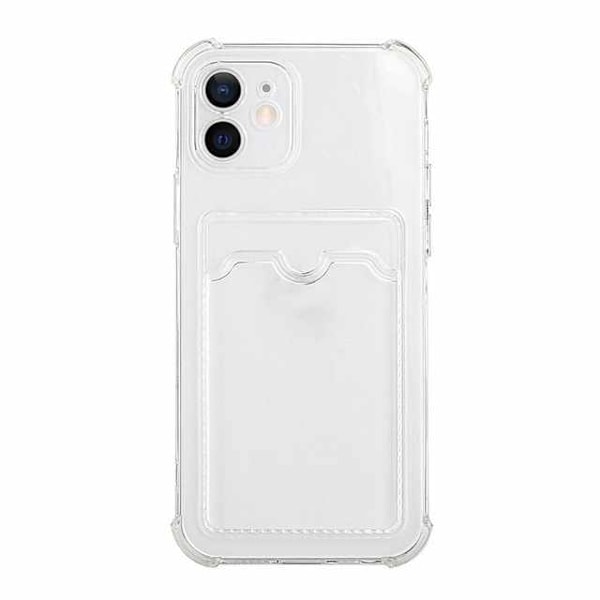 iPhone 12 Shell - läpinäkyvä korttikotelo