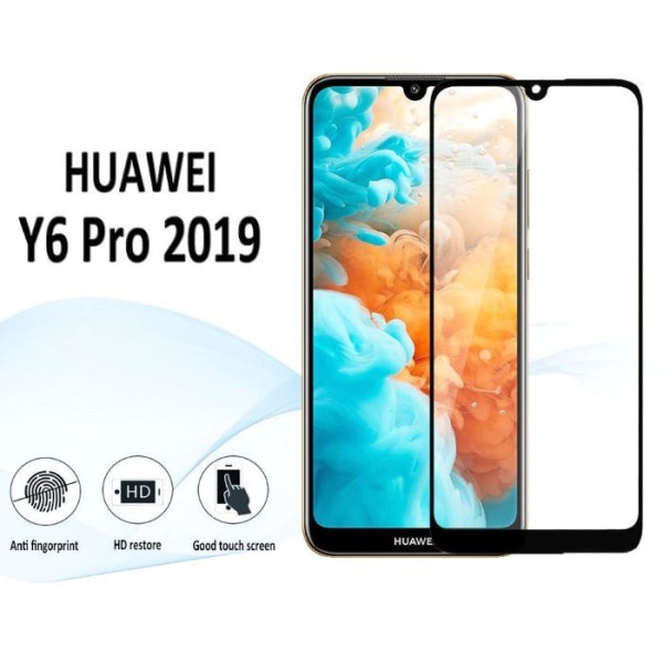 Huawei Y6 2019 - Fuld dækning hærdet beskyttelsesglas
