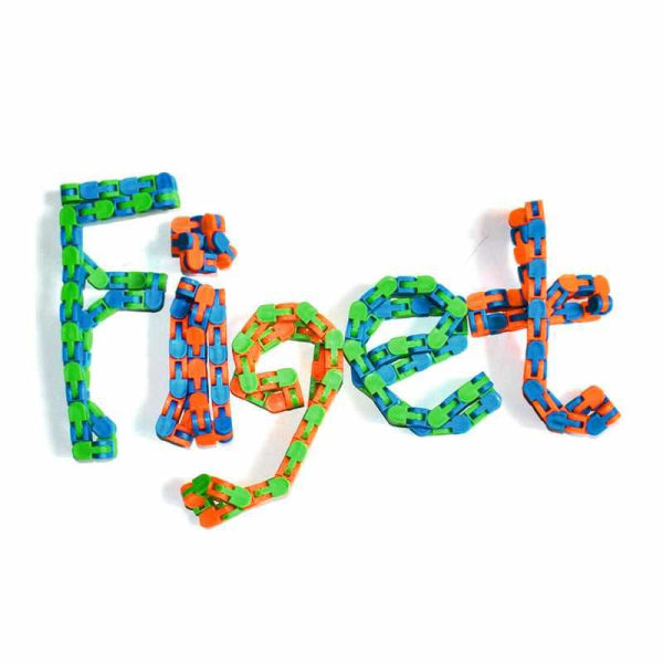 Fidget Toys - Fidget-lelu - Kaareva kisko grön/orange