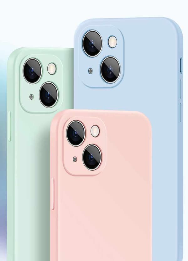 Kotelo iPhone 14 Plus - mikrokuituinen silikoni Svart