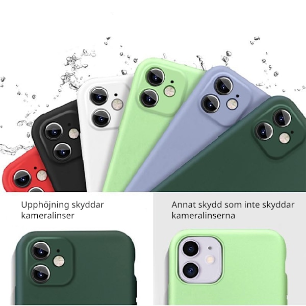 iPhone 11 -kuori - mikrokuituinen silikoni Ljusgrön