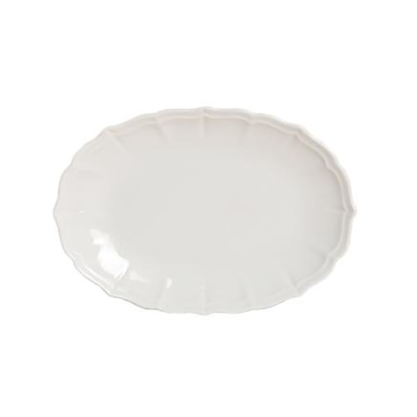 Porcelænstallerken/Assiette - Oval - 6-pack Vit