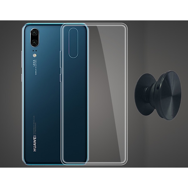Huawei P20 Pro suojakotelo & sormenpidike - suojaa ja mukavuutta - musta
