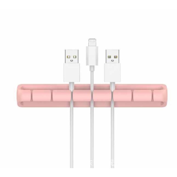 5-pak - kabelholder - multisæt til problemfri kabelstyring! Pink
