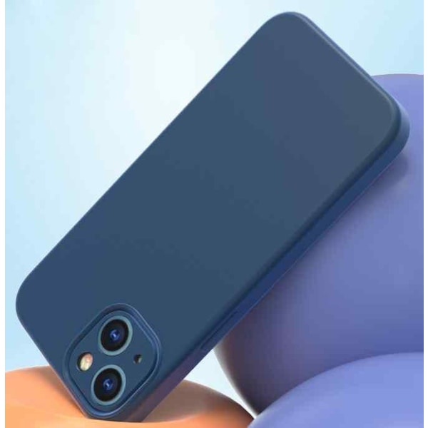 iPhone 13 Mini Skal - Mikrofiber Silikon Mörkblå