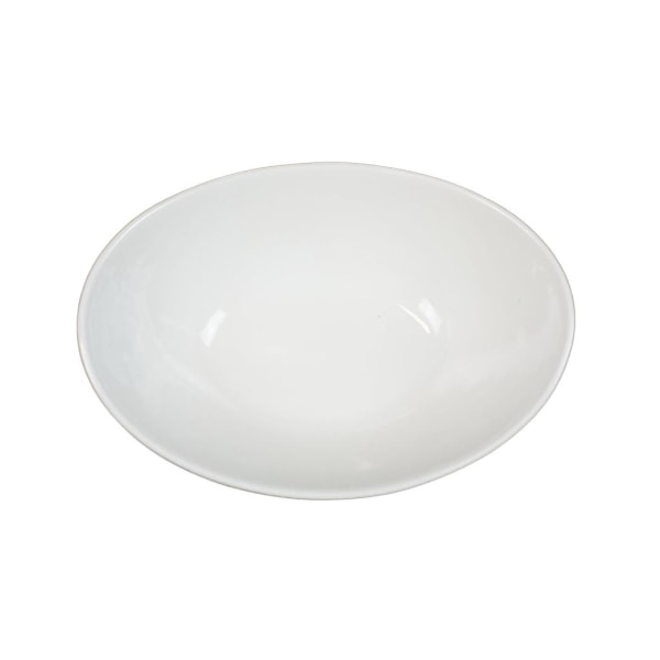 Medium porcelænsskål - oval - 4-pakning Vit