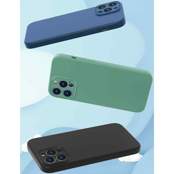 iPhone 13 Pro Max Skal - Mikrofiber Silikon Mörkblå