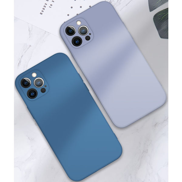 iPhone 12 Pro Max Mikrofiber silikonskal  Blå