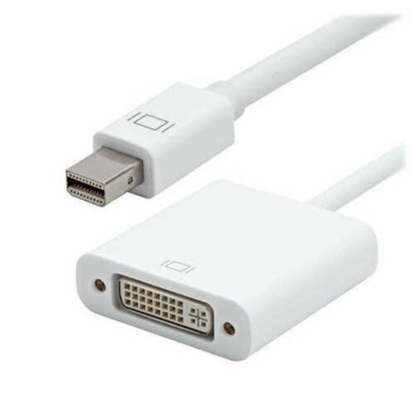 Mini DisplayPort (uros) - DVI-I (naaras) sovitin - Valkoinen White