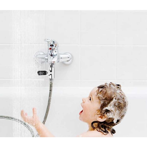 Shower thermometer - Digital LED Screen Silver