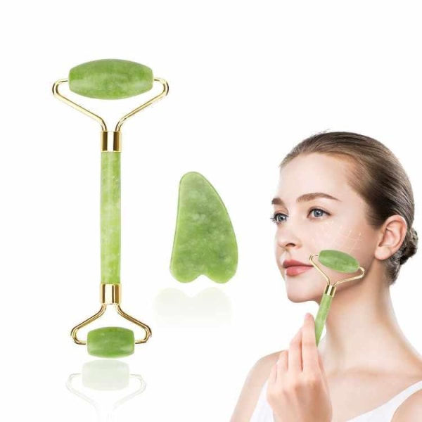 Gua Sha massage kit large effektiv - Grön