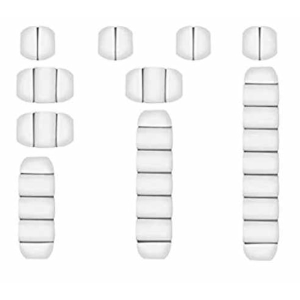 10-Pack - Självhäftande Kabelhållare - Multi-Set i Flera Storlekar! Svart