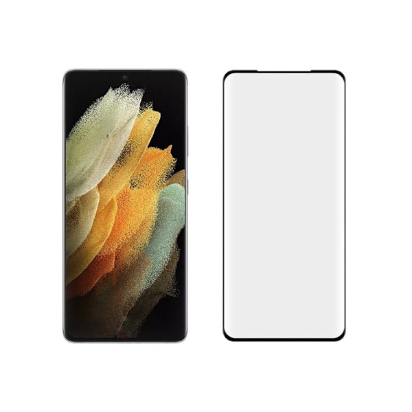 Samsung Galaxy S21 Ultra - Transparent Skal + Heltäckande Härdat Skyddsglas Lim