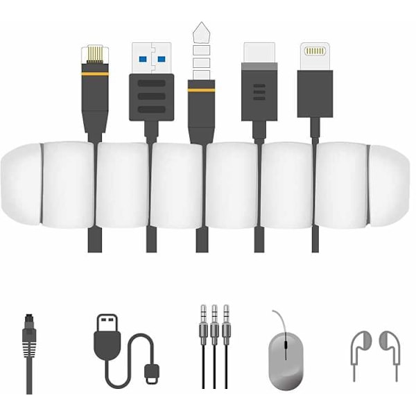 10-Pack - Självhäftande Kabelhållare - Multi-Set i Flera Storlekar! Svart