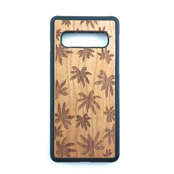 Samsung Galaxy S10 - Real wood with print - Palm leaves