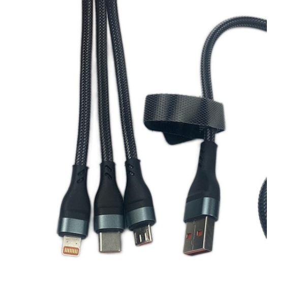 Latauskaapeli - Triple combo Black